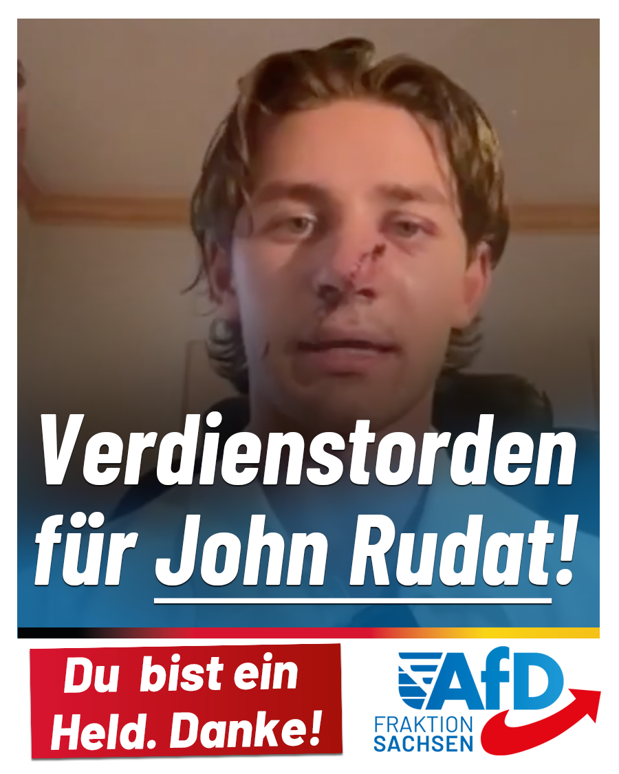 Jonathan Rudat Sächsischer Verdienstorden für Dresden-Held John Rudat! - Lars Kuppi