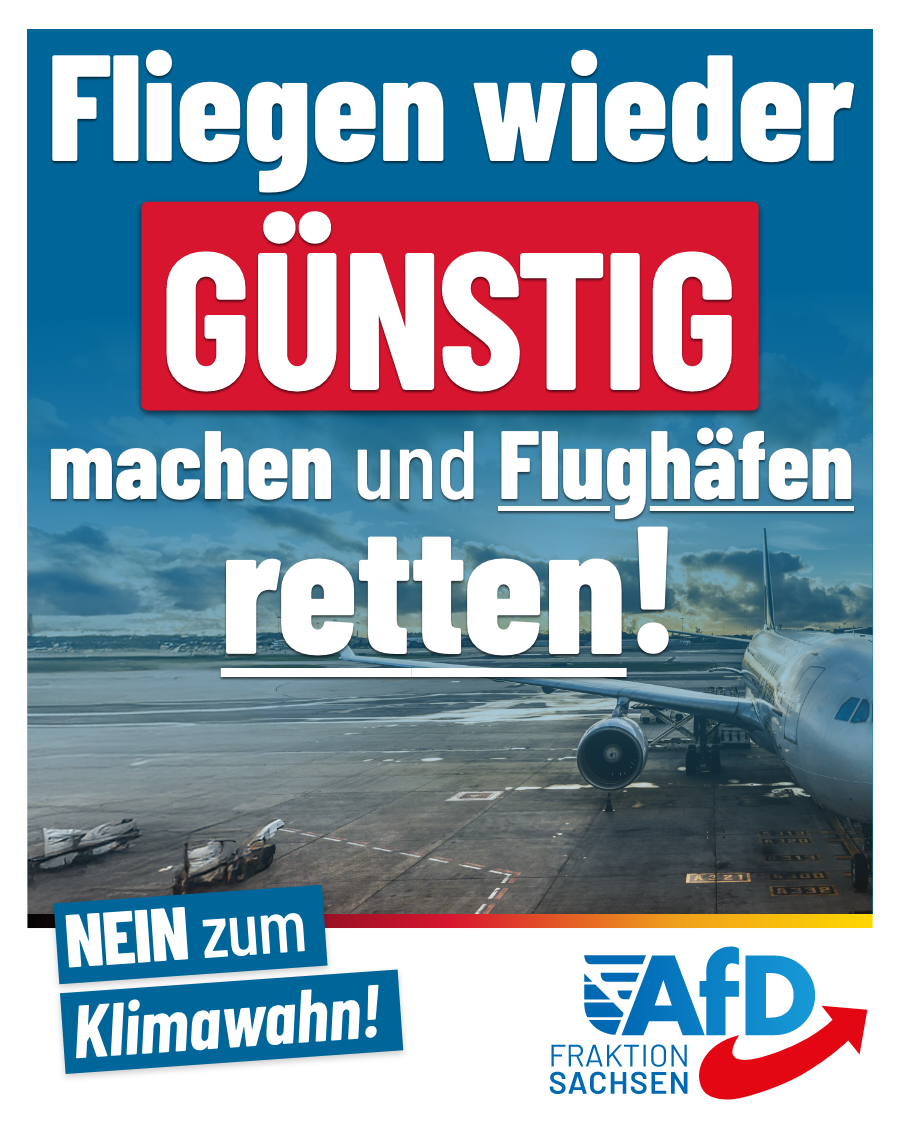 Fliegen wieder günstig machen und Flughäfen retten! Nein zum Klimawahn ...
