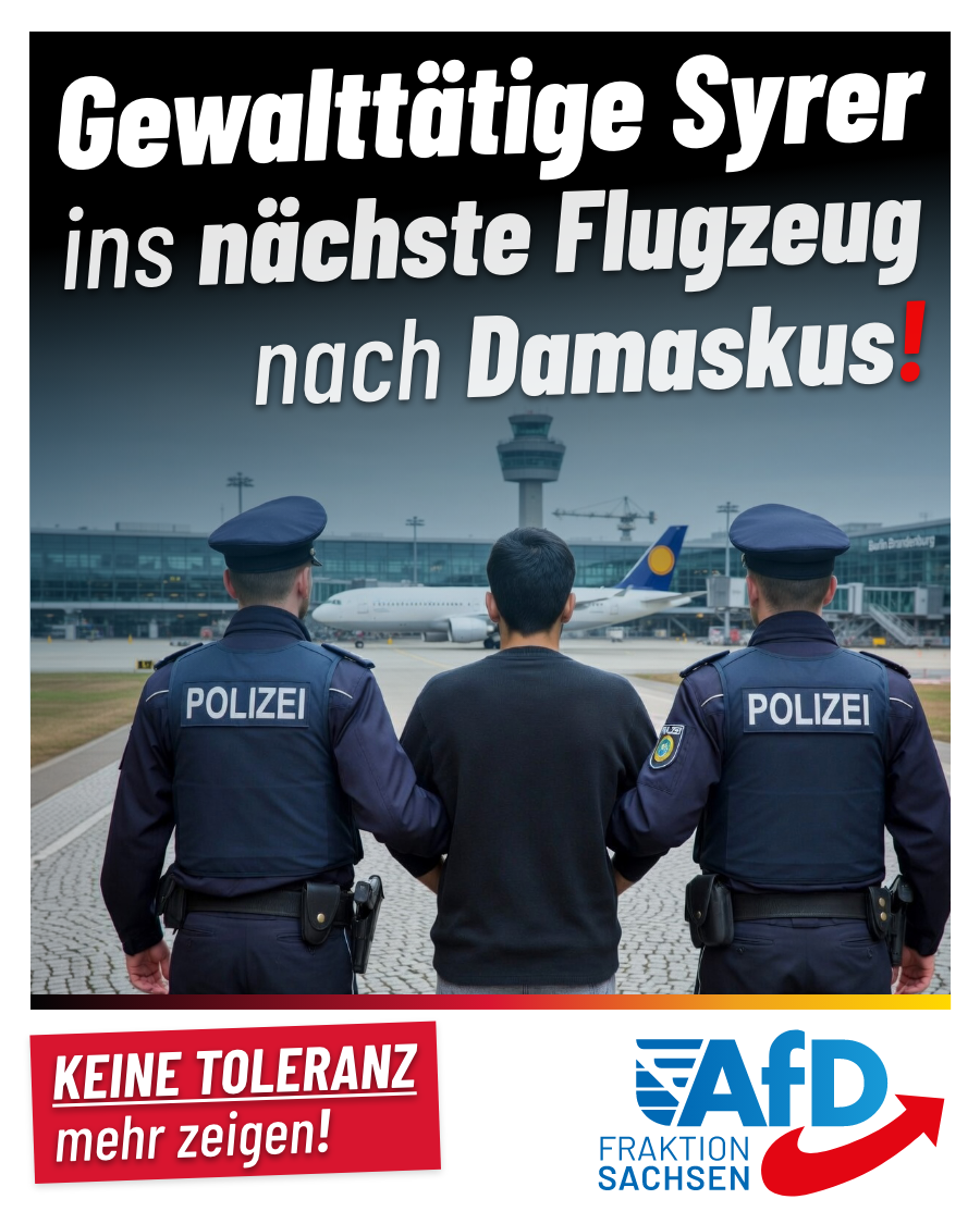 Gewalttätige Syrer ins nächste Flugzeug nach Damaskus! - Lars Kuppi